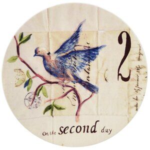 Williams Sonoma 12 Day's of Christmas Salad Plate - Two Turtle Doves